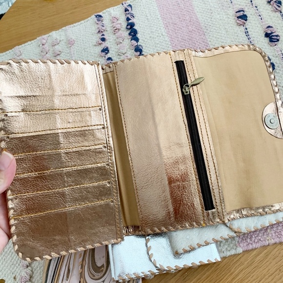 NEW Metallic Leather Cowhide Continental Wallet - Picture 4 of 7